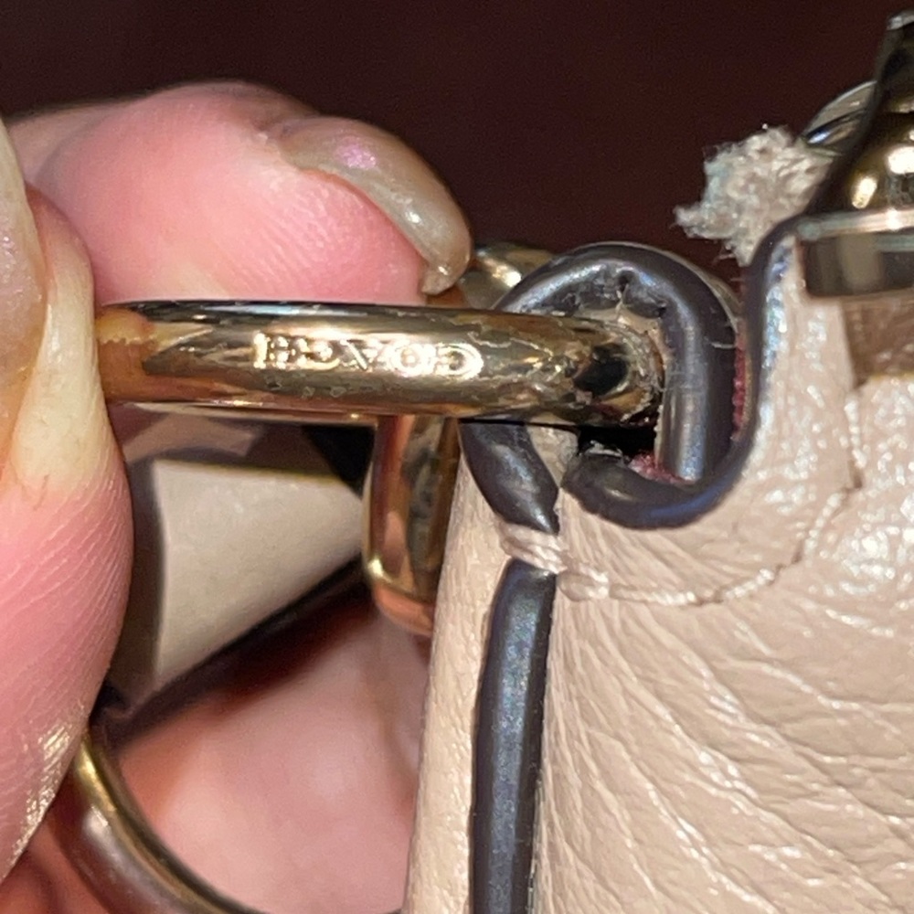 Coach Pebbled Leather Crossbody Bag in Taupe - Picture 10 of 16